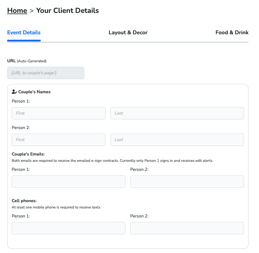 Add your customer details
